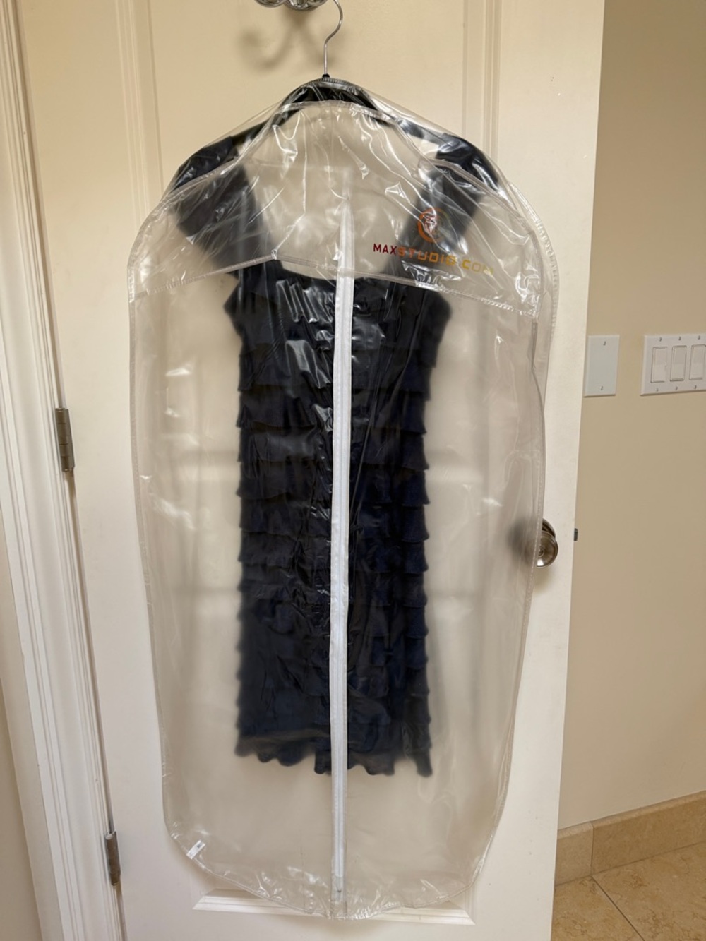 MSSP Navy Ruffle Layered Dress - Picture 7 of 8